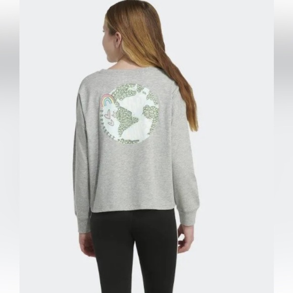 adidas® Long Sleeve Heather Rainbow Pocket Tee sports unite 122 - Picture 1 of 8